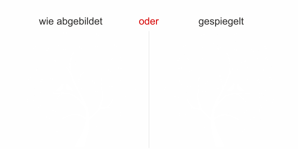 Preview: Fenstertattoo Fantasie Baum und Vögel - Ansicht Farbauswahl