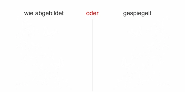 Fensteraufkleber Blätterornament - Ansicht Farbauswahl