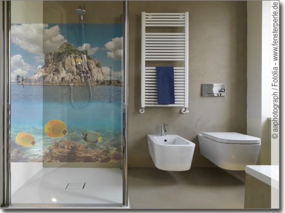 Preview: Fotofolie für Glas Insel