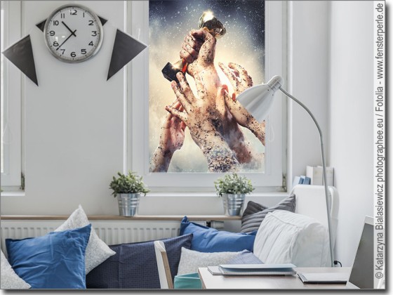 Preview: Fotofolie Fensterbild Pokal