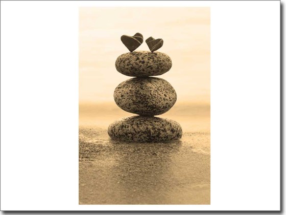 Preview: Bedruckte Glasfolie Steinherzen