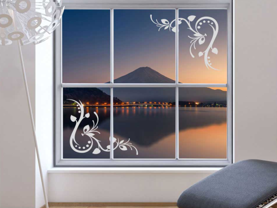 Fensteraufkleber Ecke Wunderranke