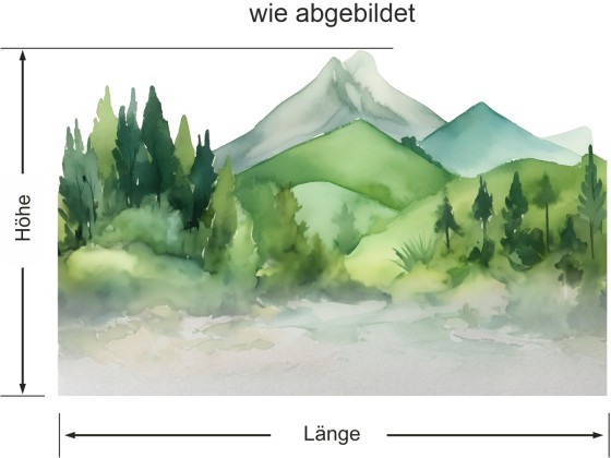 Preview: Fensterfolie Aquarelle Berglandschaft