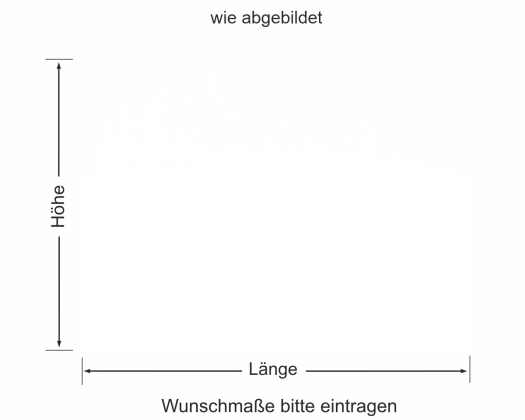 Preview: Fensterfolie Berglandschaft mit Tannen