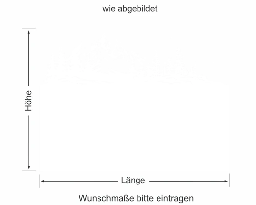 Fensterfolie Berglandschaft mit Tannen - Ansicht wie abgebildet und Farbauswahl