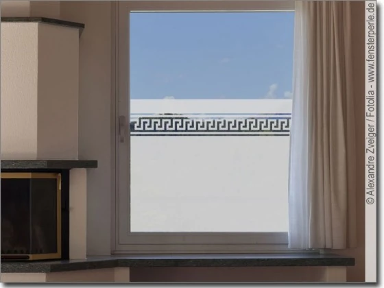 Sichtschutzfolie für Fenster Mäander