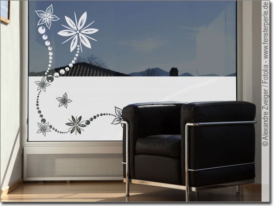 Preview: Fensterfolie Blüten Perlen Preview: Fensterfolie Blüten Perlen