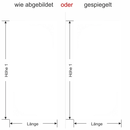 Fensterfolie Dekorative Ecken - Ansicht Farbauswahl