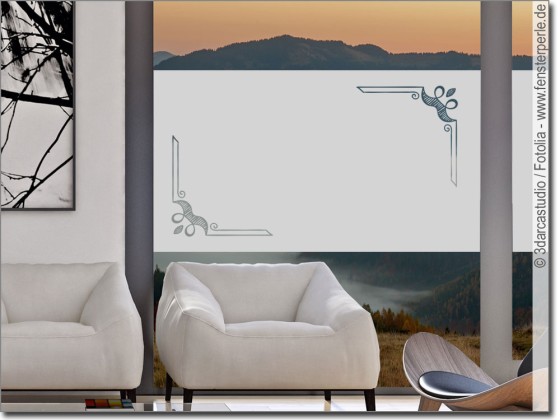 Preview: Fensterfolie Dekorative Ecken Preview: Fensterfolie Dekorative Ecken