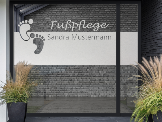 Preview: Fensterfolie Fußpflege