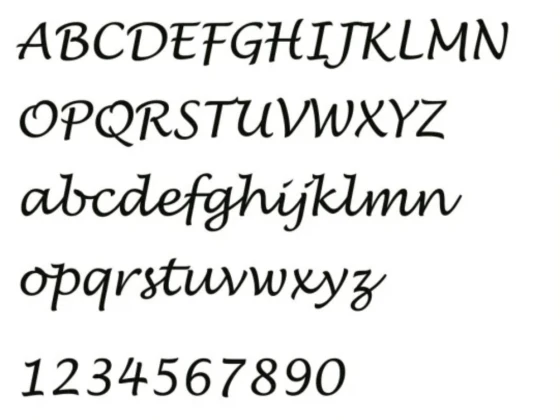 Fußpflege Schaufenster - Ansicht Alphabet 1.Zeile