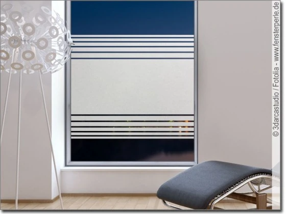 Fensterfolie Gestreift - Sichtschutz