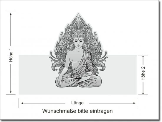 Fensterfolie mit Buddha