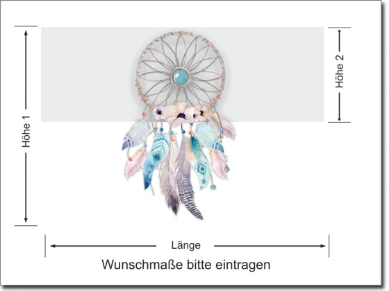 Preview: Fensterfolie Traumfänger Sichtschutz oben Preview: Fensterfolie Traumfänger Sichtschutz oben