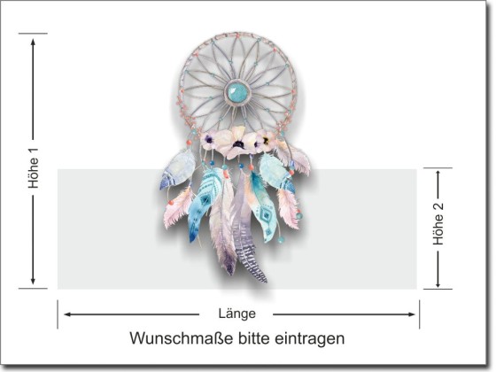 Preview: Fensterfolie Traumfänger Sichtschutz unten Preview: Fensterfolie Traumfänger Sichtschutz unten