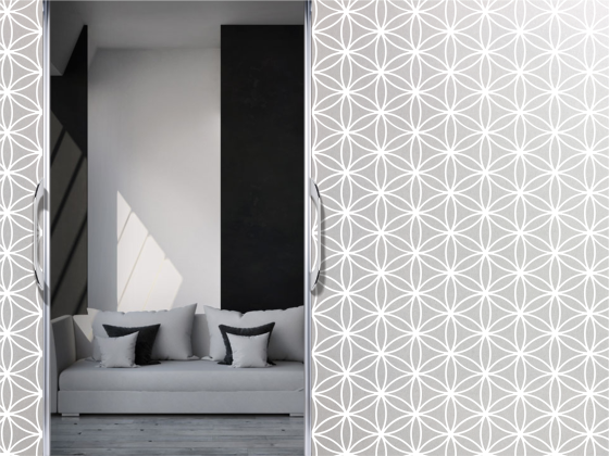 Preview: Sichtschutzfolie Lebensblume 10 | Druck Wunschfarbe