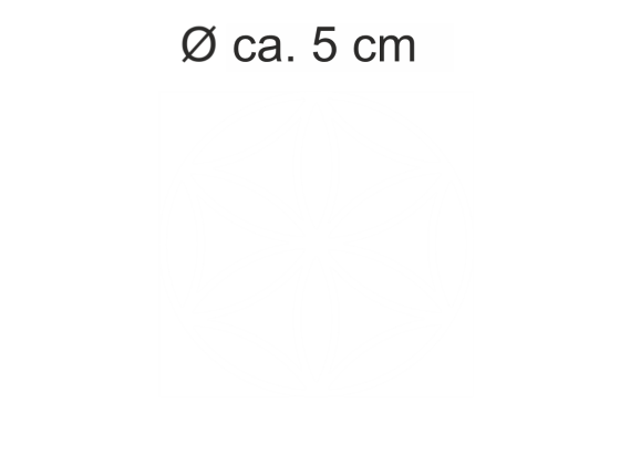Preview: Sichtschutzfolie in Musselinglas Optik mit Lebensblume in 5 cm