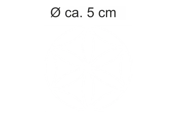 Sichtschutzfolie in Musselinglas Optik mit Lebensblume in 5 cm