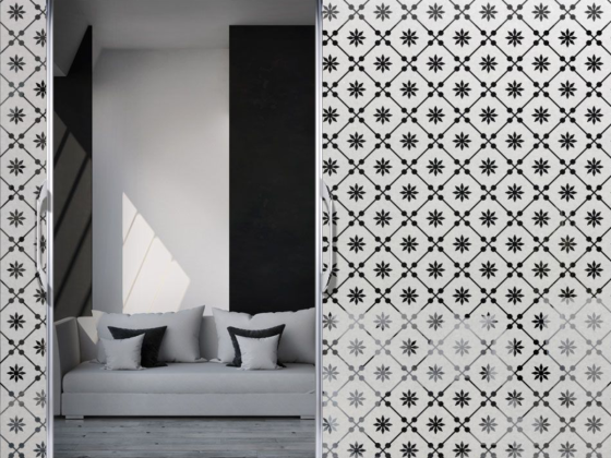 Preview: Fensterfolie Musselin Optik 5 cm