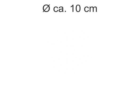 Preview: Sichtschutzfolie in Musselinglas Optik mit Lebensblume in 10 cm