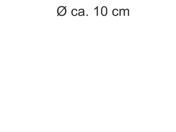 Sichtschutzfolie in Musselinglas Optik mit Lebensblume in 10 cm