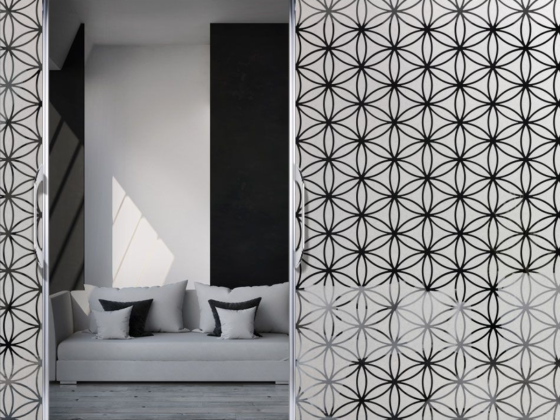 Preview: Fensterfolie Musselin Lebensblume 10 cm