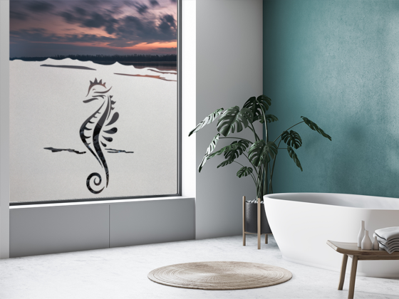 Preview: Fensterfolie Sichtschutz Seepferdchen Preview: Fensterfolie Sichtschutz Seepferdchen