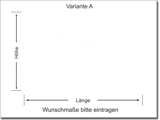 Blickschutz in Sandstrahloptik mit der Kontur von Wien