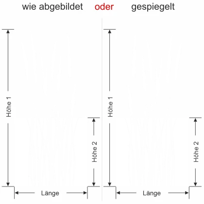 Fensterfolie Sommergräser - Ansicht Ausrichtung mit Farbauswahl und Anleitung zur Größenberechnung - Vorschlag 1