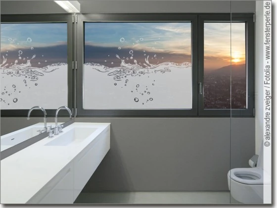Glasdekor Folie Fensterdekor für Badezimmer Spruch Schnecke Don´t Look 
