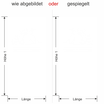 Preview: Fensterfolie Tierarztpraxis mit Wunschtext - Ansicht Farbauswahl