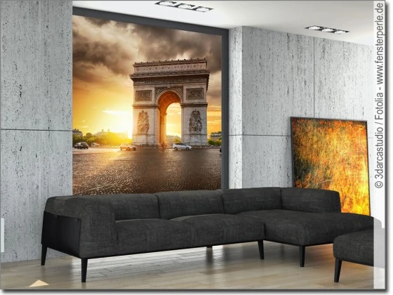 Passgenaue Fotofolie mit Triumphbogen in Paris