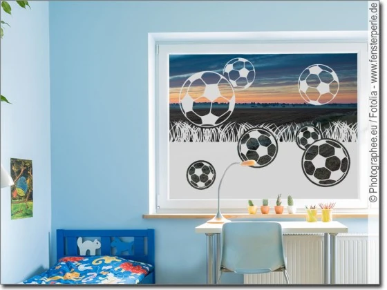 Sichtschutzfolie Jugendzimmer Kinderzimmer Fussball