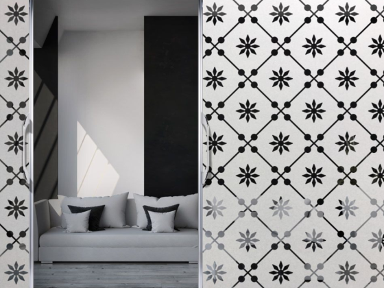 Preview: Fensterfolie Musselin Optik 10 cm