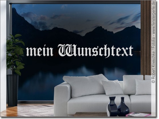 Preview: Scheibenfolie Wunschtext Nr. 23 Preview: Scheibenfolie Wunschtext Nr. 23