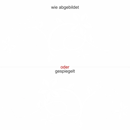 Scheibenfolie Verschnörkeltes Design - Ansicht Ausrichtung und Farbauswahl