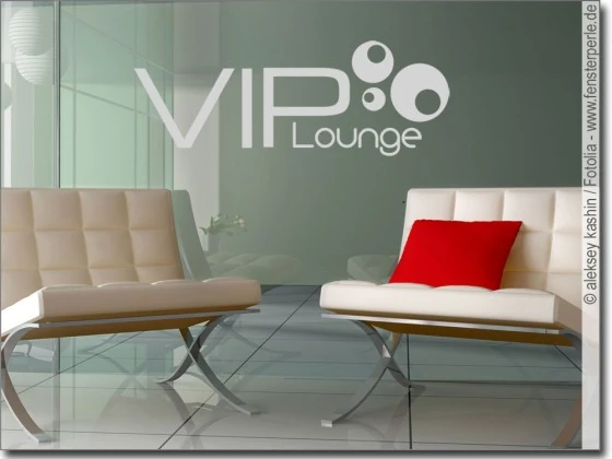 Glasdesign Aufkleber VIP Lounge