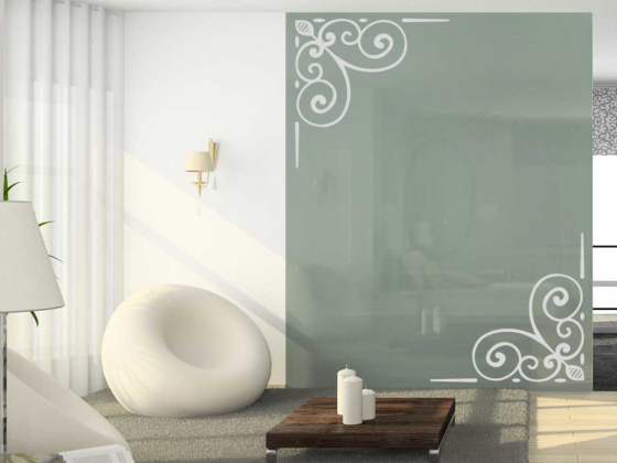 Fenstertattoo Dekor Ecken