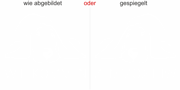 Preview: Aufkleber für Glas Willkommen mit Hund - Ansicht Farbauswahl