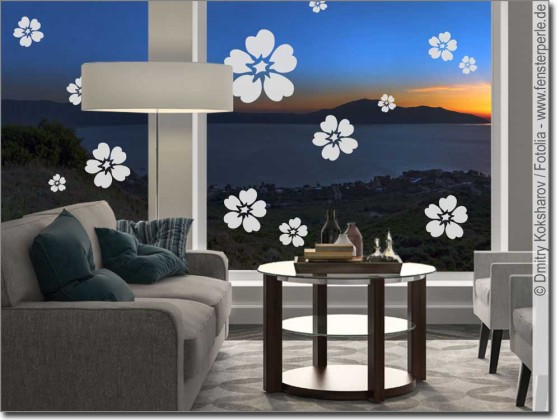 Preview: Fenstertattoo Set Blumen Preview: Fenstertattoo Set Blumen