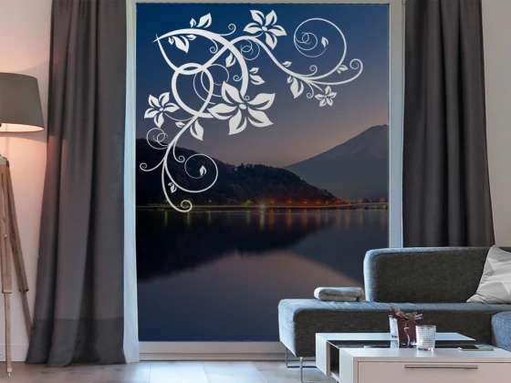 Ornament Aufkleber Stilvolle Glasfolie
