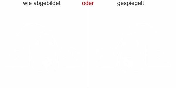 Fenstertattoo Süßer Hund - Ansicht Wunschfarbe