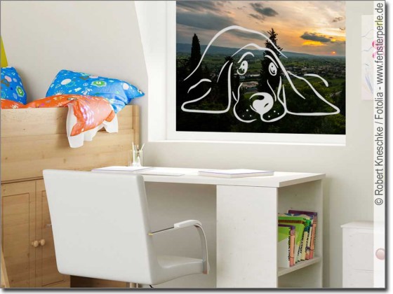 Preview: Fenstertattoo Süßer Hund Preview: Fenstertattoo Süßer Hund