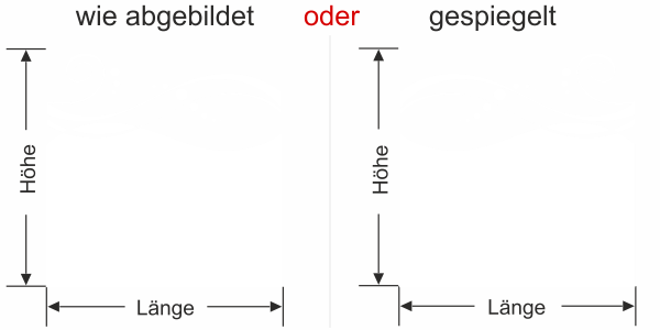Preview: Blickschutzfolie für Glas Design - Ansicht Ausrichtung und Farbauswahl