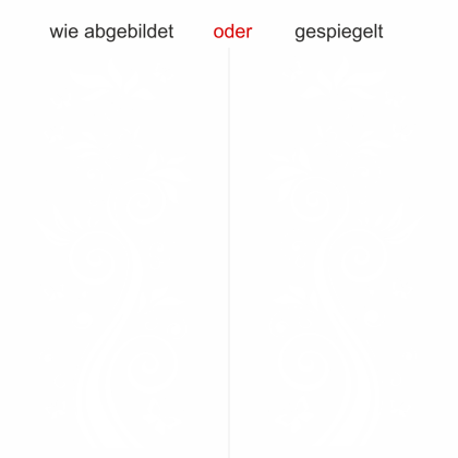 Preview: Folie mit Ranke für Glas - Ansicht Farbauswahl
