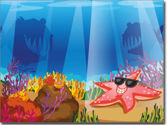 Preview: Fensterbild Folie Cooler Seestern