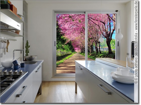 Preview: Foliendruck Kirschbäume