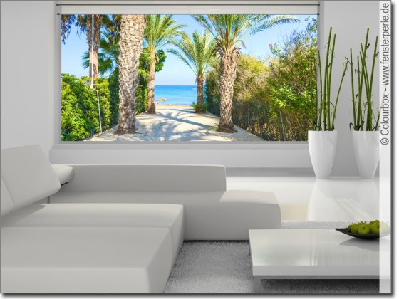 Preview: Foliendruck Palmenallee