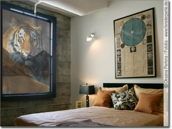 Transparente Fotofolie Wilder Tiger - Selbstklebende Folie mit indischem Tiger auf Wunschmaß