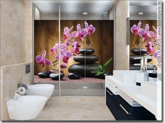Fensterfolie mit Orchidee zum Wohnfühlen
